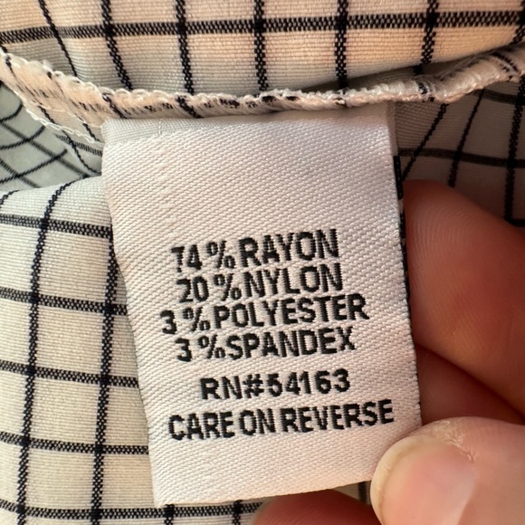 Calvin Klein Black White Grid Ankle Pants Size 8 Career Workwear - Picture 5 of 5